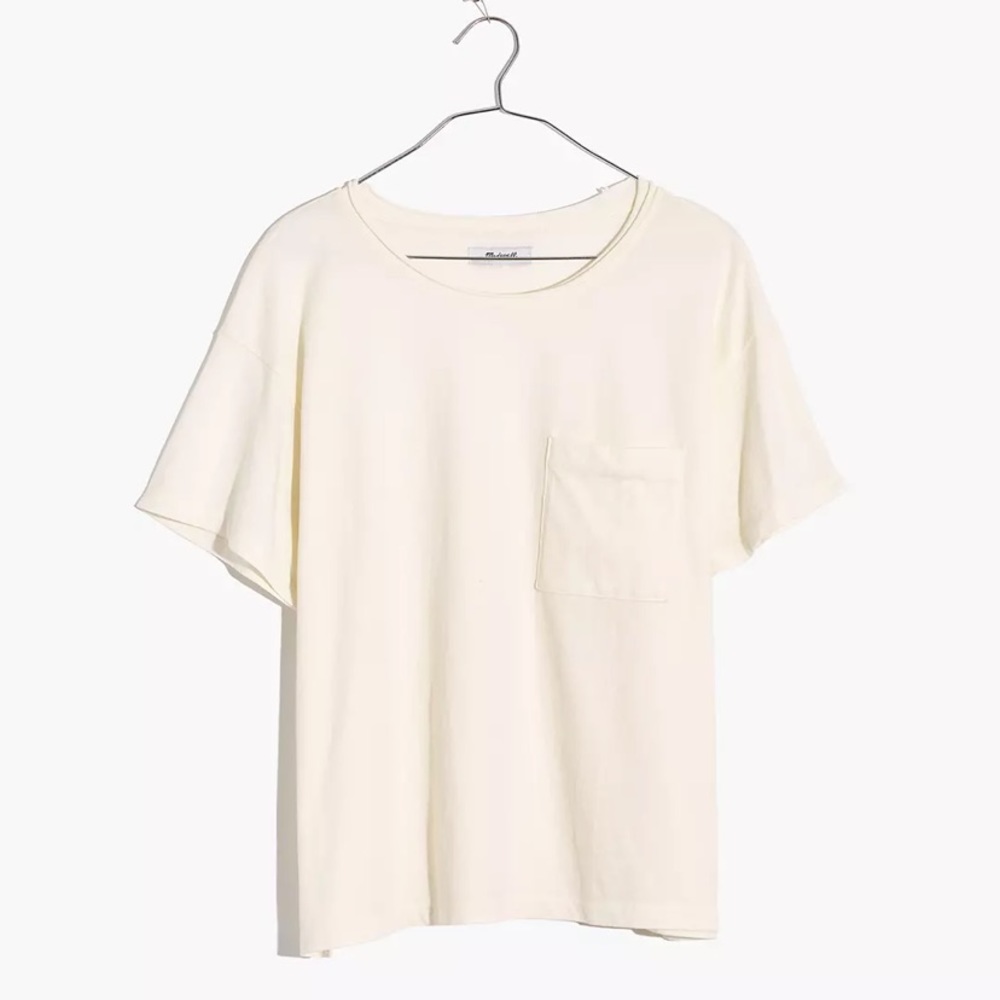 Madewell softfade cotton oversized pocket tee in M